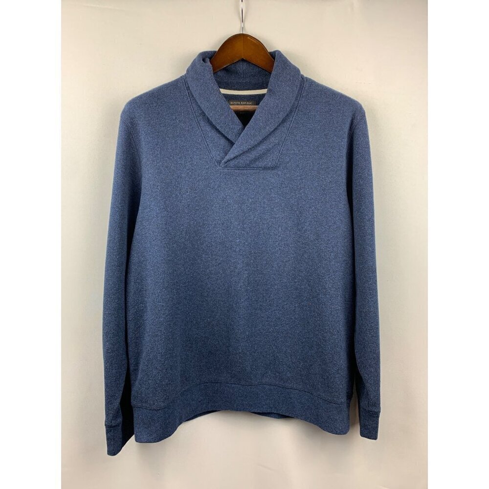 Men’s Banana Republic Blue Waffle Sweater Size Large